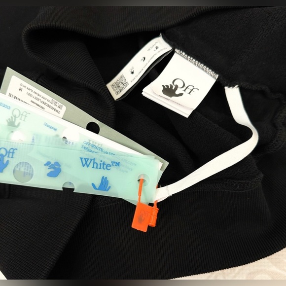 Off White Logo-Print Cotton-Jersey Sweatshirt M&L - Picture 8 of 12